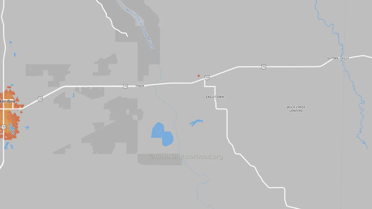 Bike Grade map of Eagletown, OK