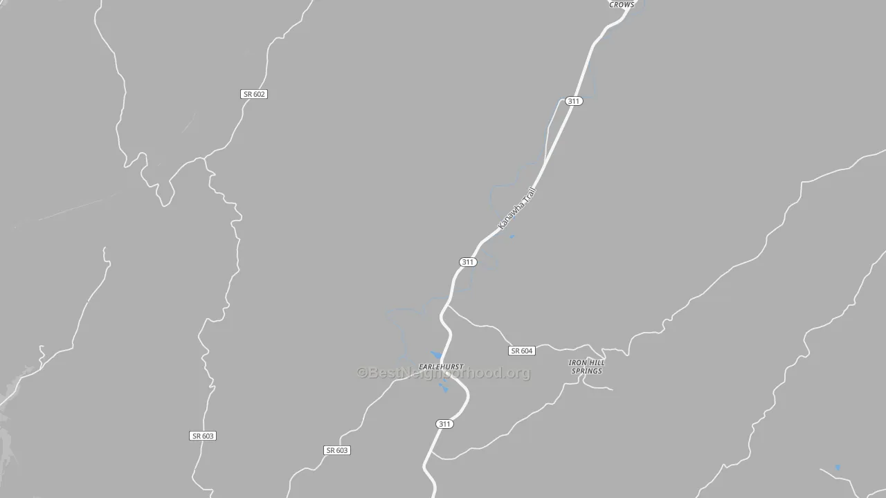 Bike Grade map of Earlehurst, VA