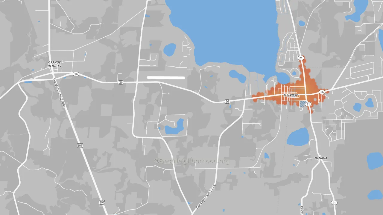 Bike Grade map of Earleton, FL