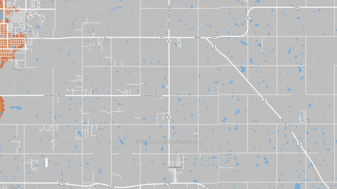 Bike Grade map of Earlsboro, OK