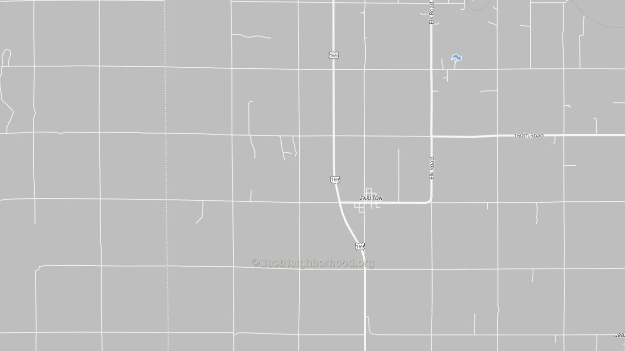 Bike Grade map of Earlton, KS
