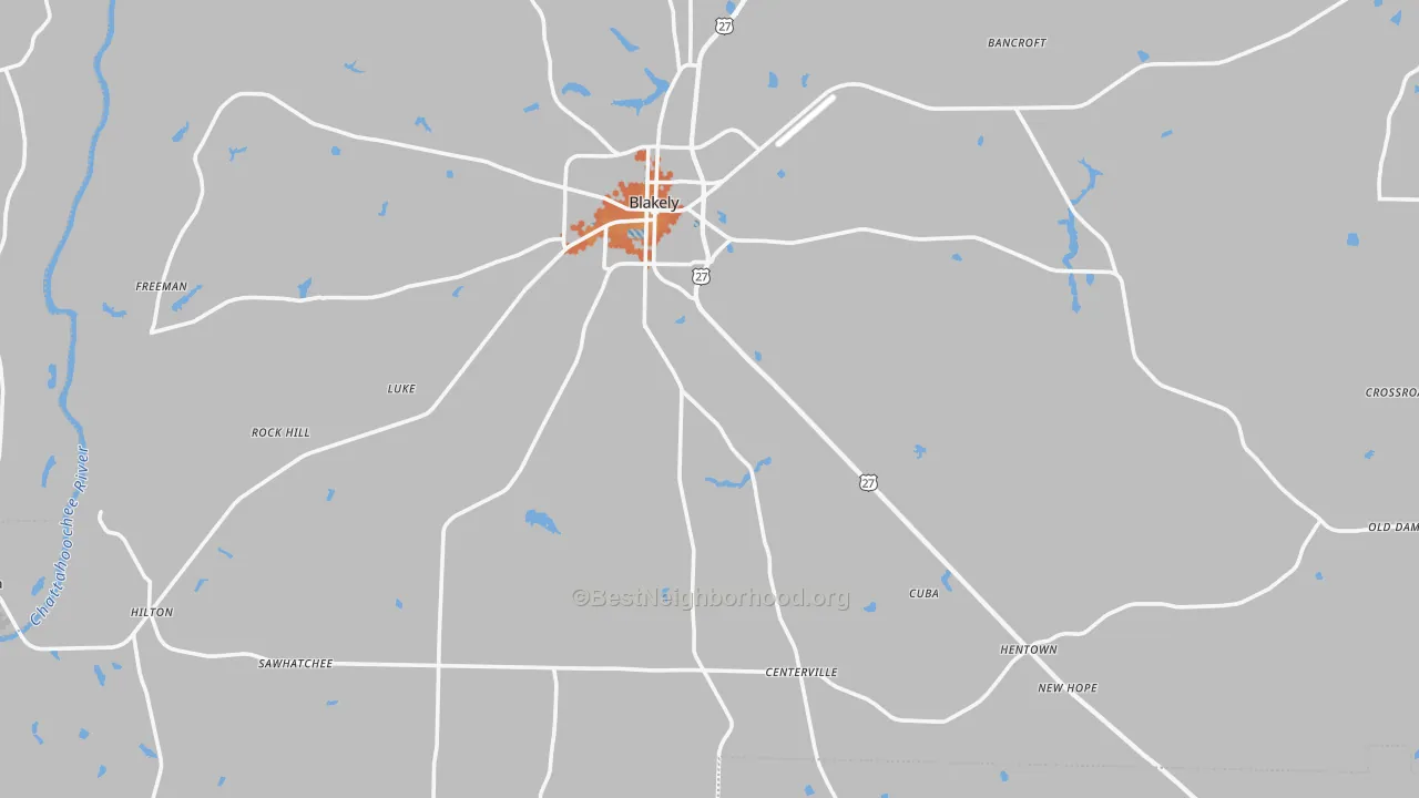 Bike Grade map of Early County, GA