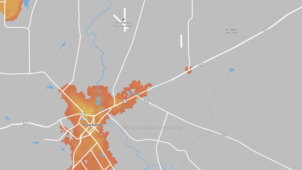 Bike Grade map of Early, TX
