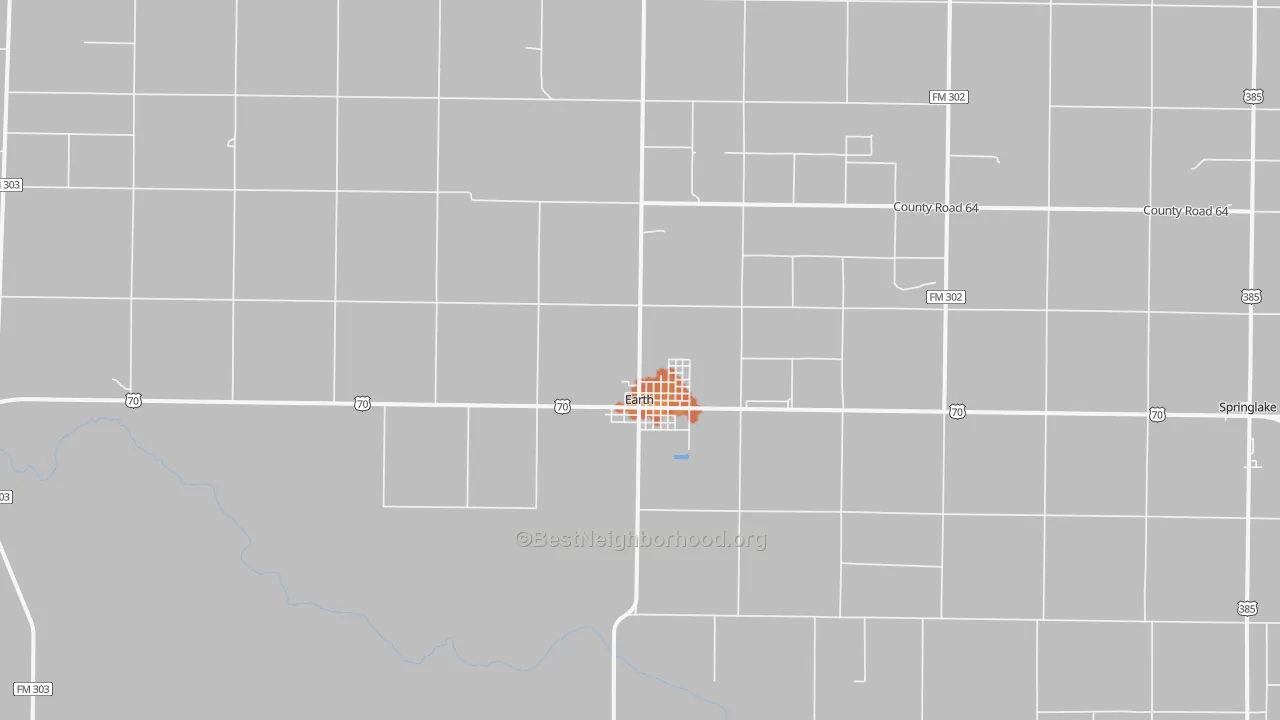Bike Grade map of Earth, TX