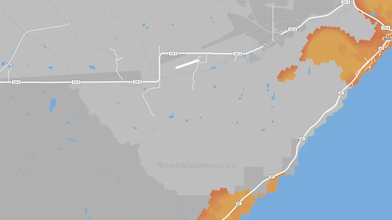 Bike Grade map of East Beaver Bay, MN
