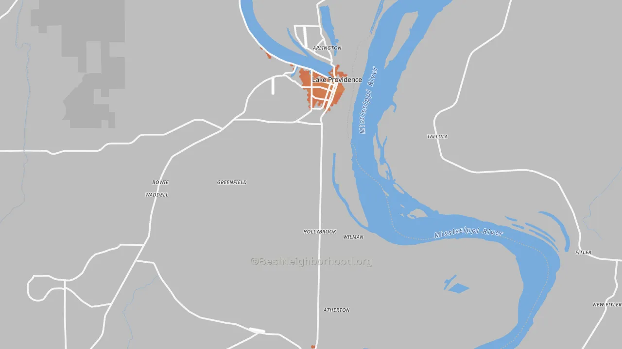 Bike Grade map of East Carroll Parish, LA