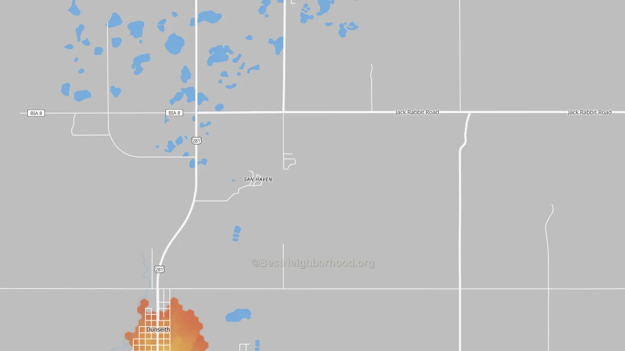 Bike Grade map of East Dunseith, ND