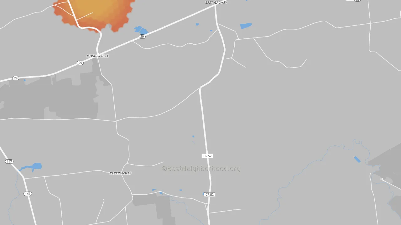 Bike Grade map of East Galway, NY