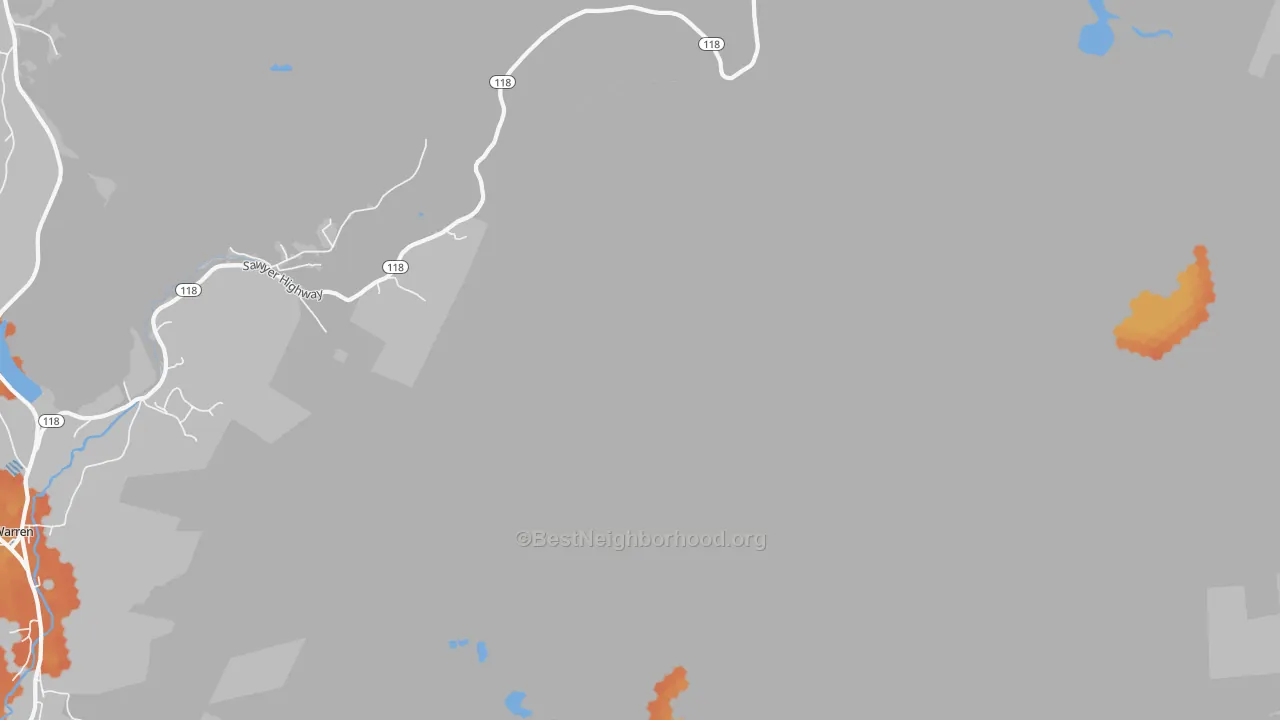 Bike Grade map of East Hebron, NH