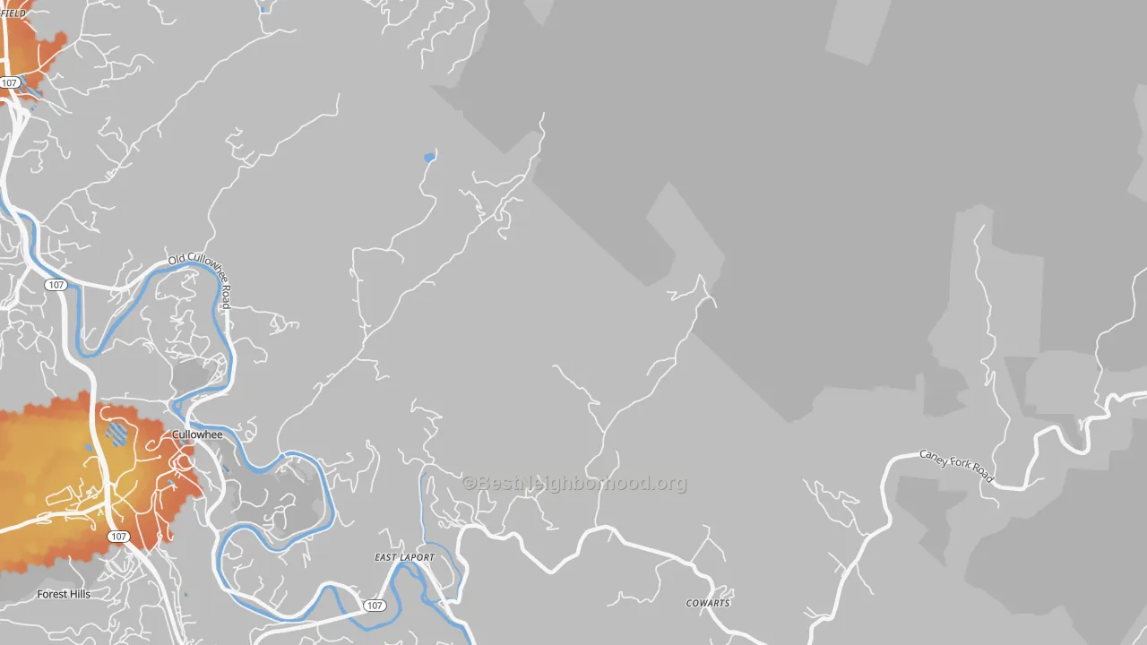 Bike Grade map of East Laport, NC