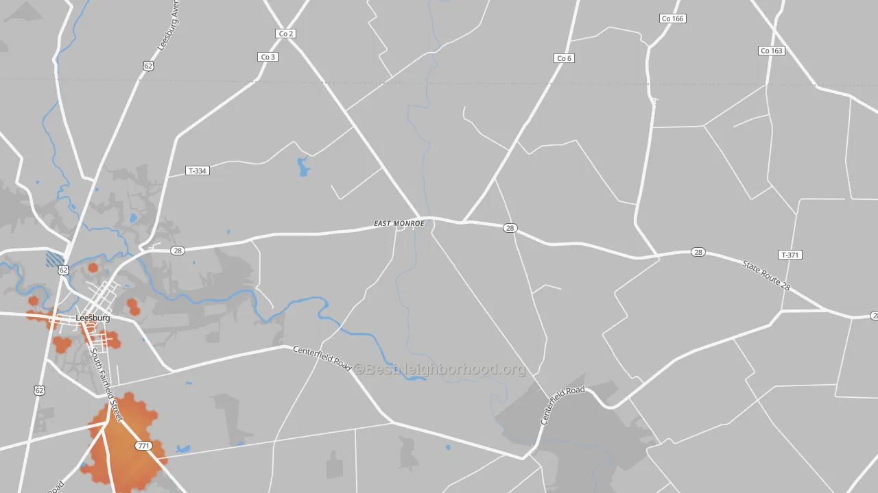 Bike Grade map of East Monroe, OH
