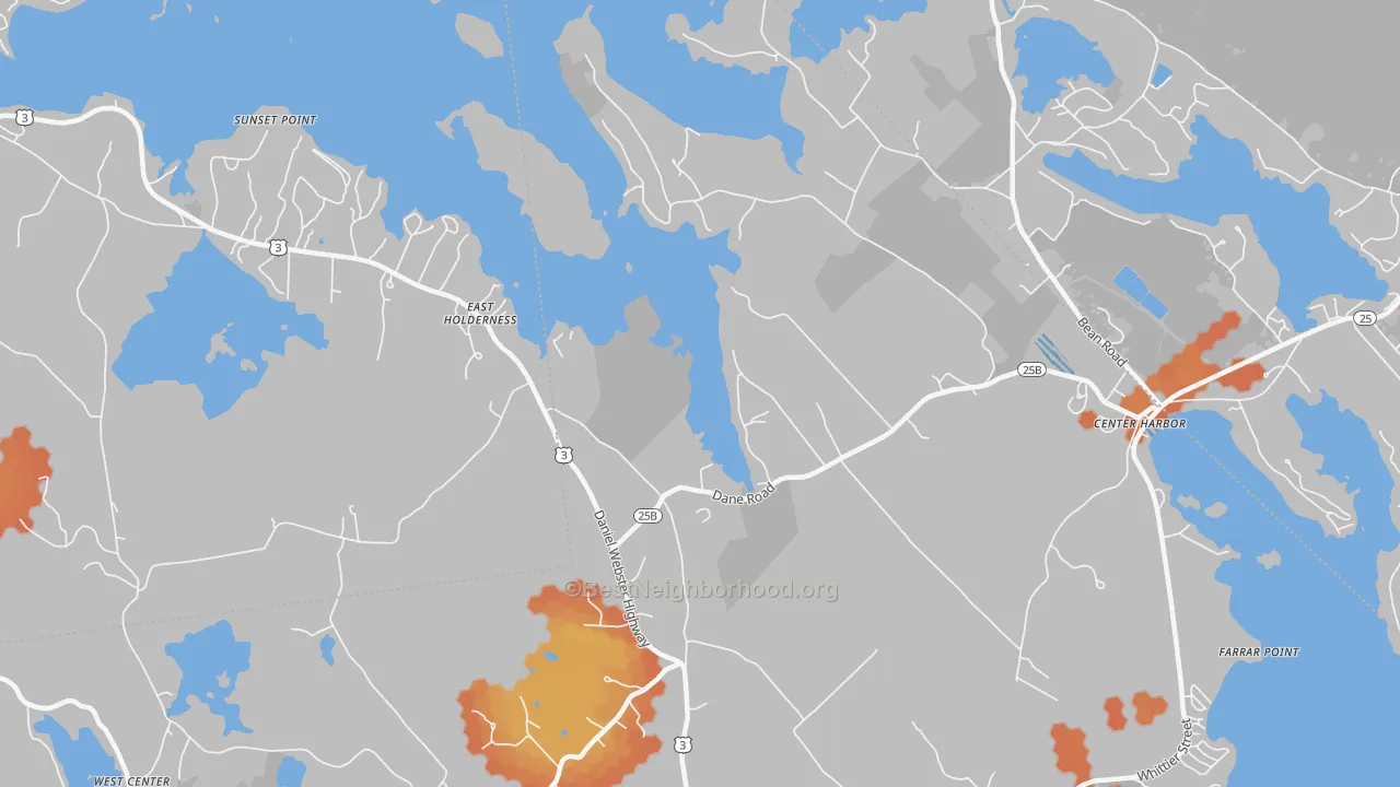 Bike Grade map of East Sandwich, NH