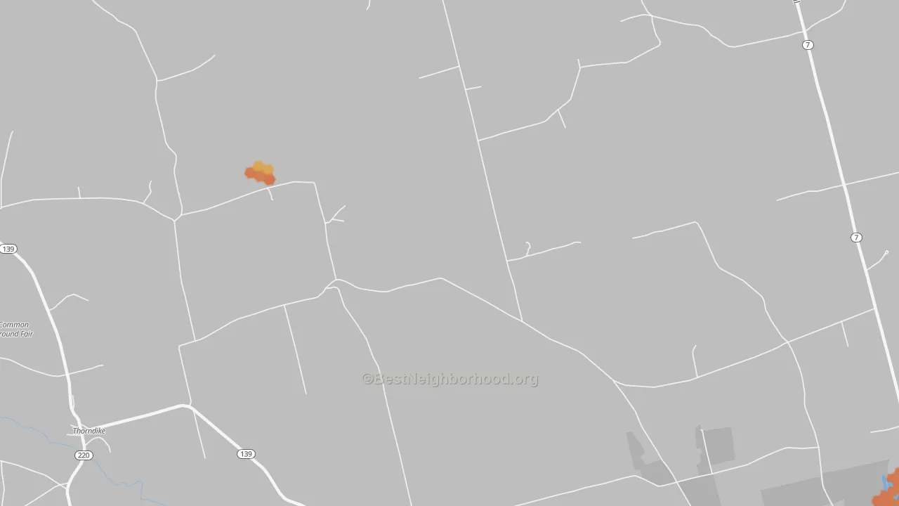 Bike Grade map of East Thorndike, ME