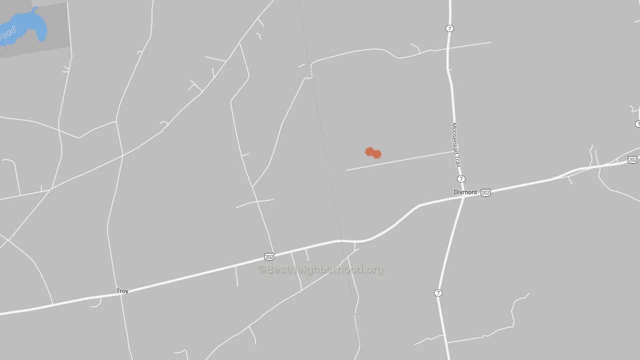 Bike Grade map of East Troy, ME