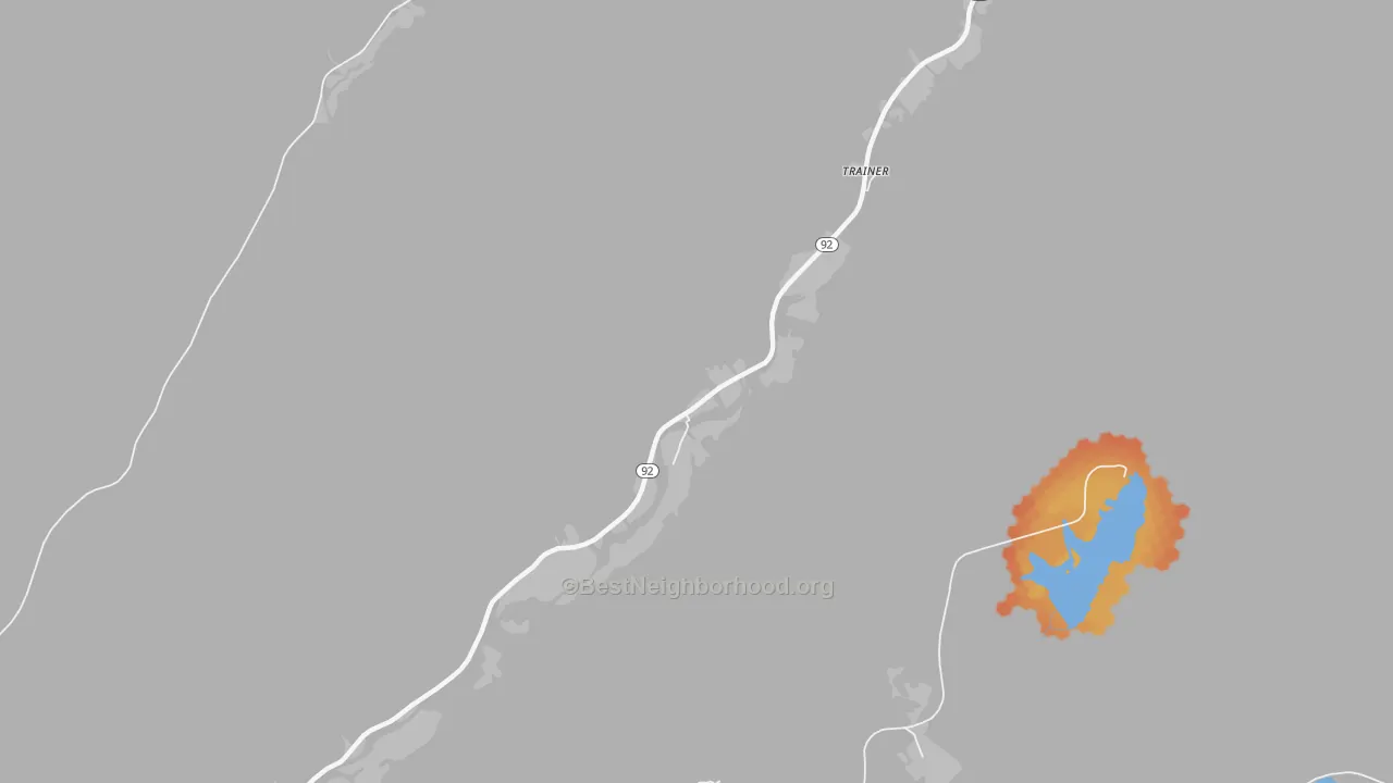 Bike Grade map of Eastern, WV