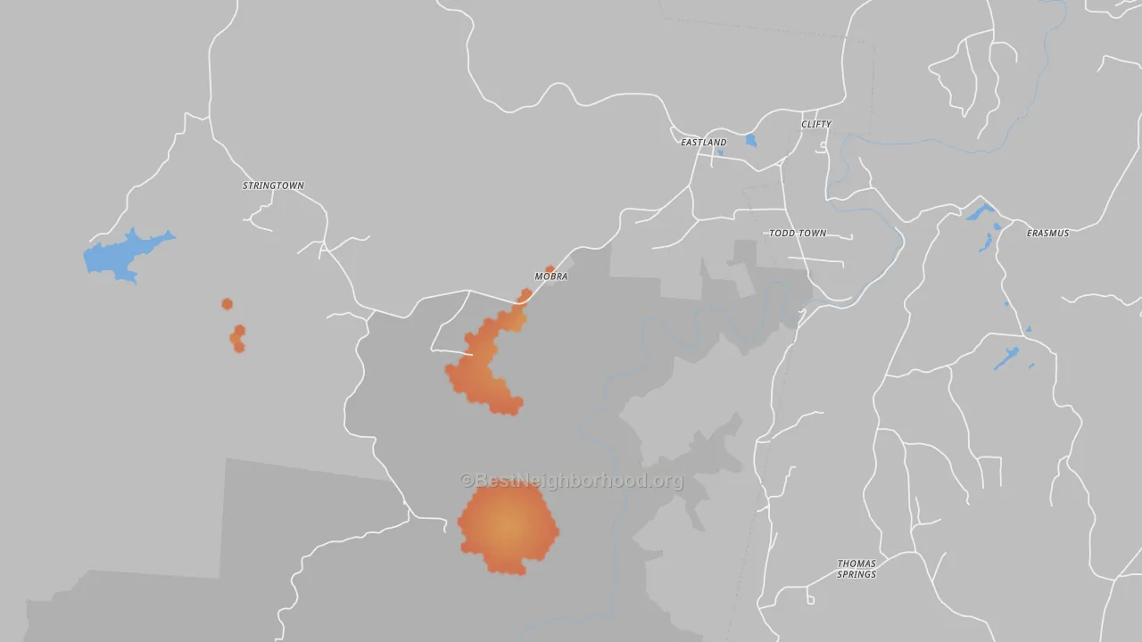 Bike Grade map of Eastland, TN