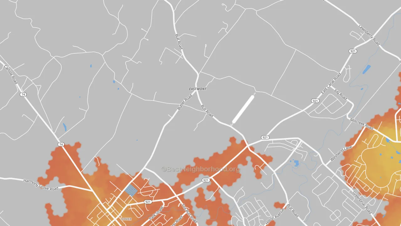 Bike Grade map of Eastmont, PA