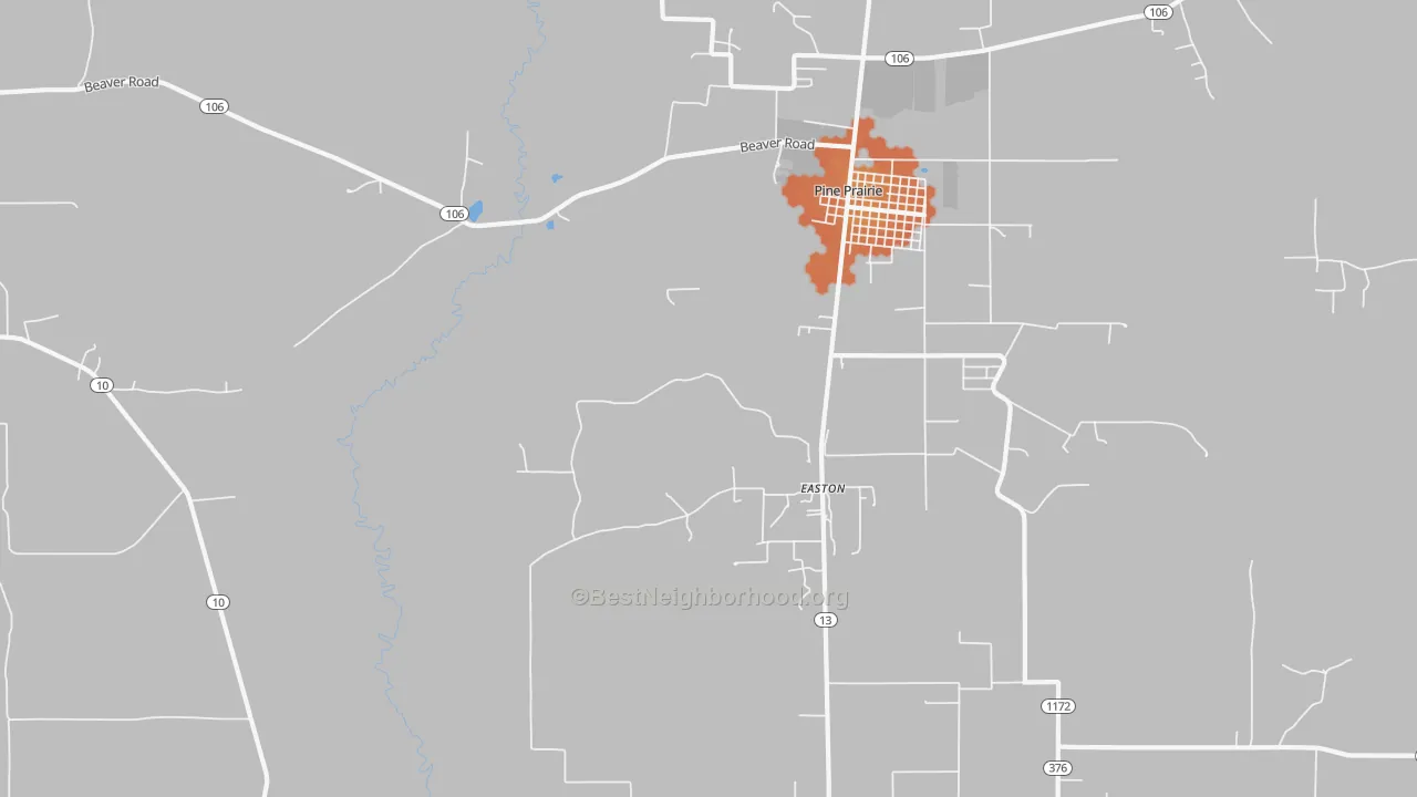 Bike Grade map of Easton, LA