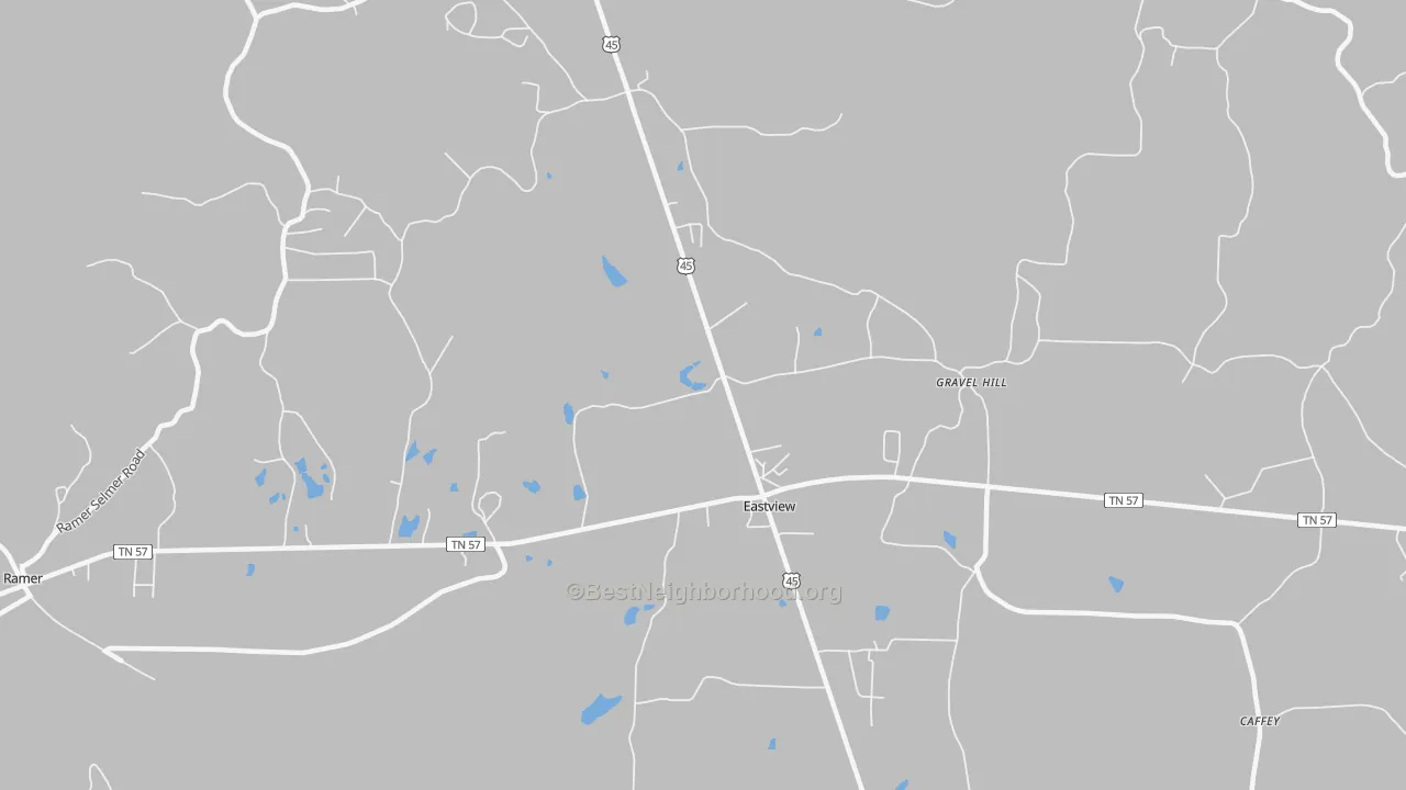 Bike Grade map of Eastview, TN