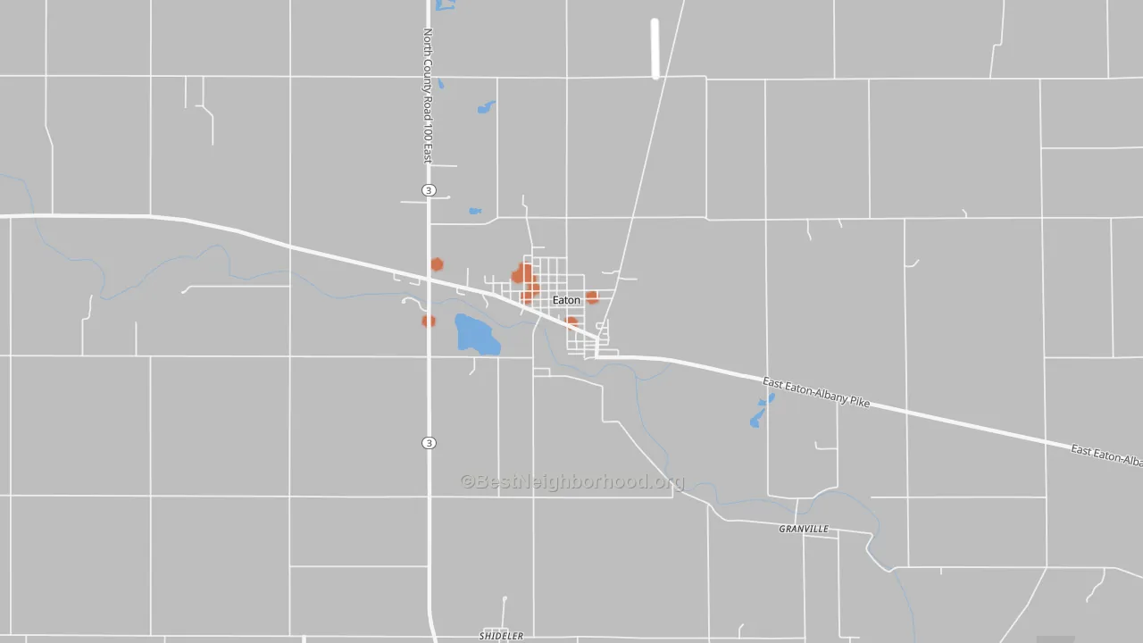 Bike Grade map of Eaton, IN