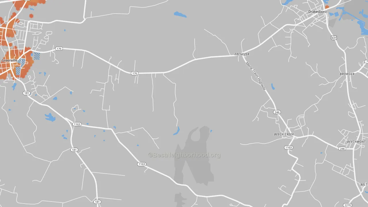 Bike Grade map of Ebenezer, KY