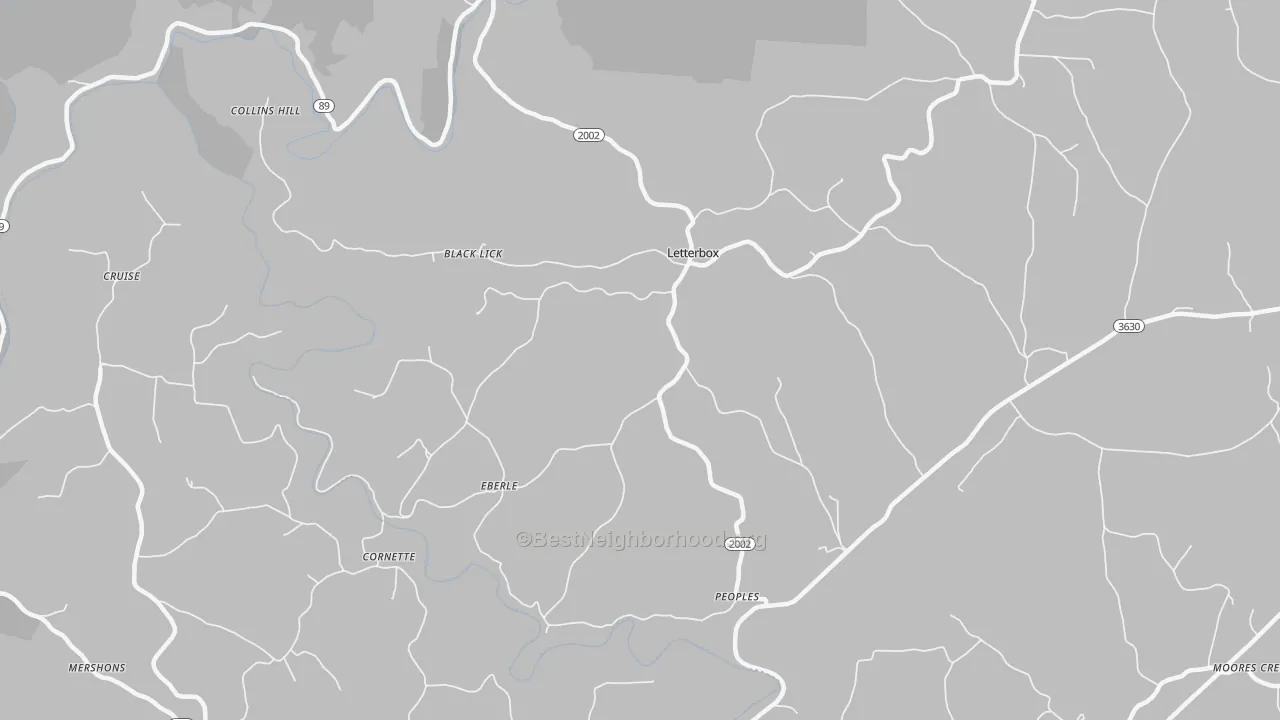 Bike Grade map of Eberle, KY