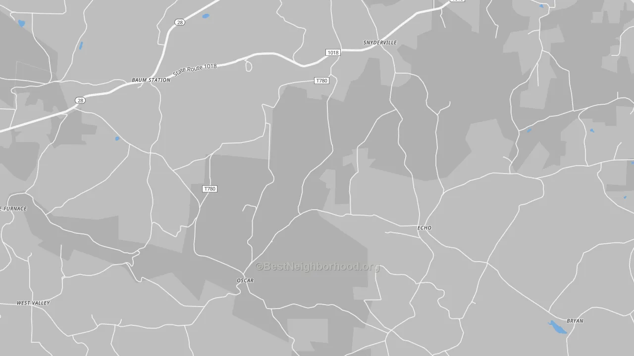 Bike Grade map of Echo, PA