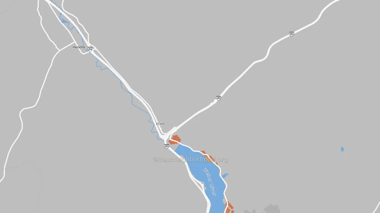 Bike Grade map of Echo, UT