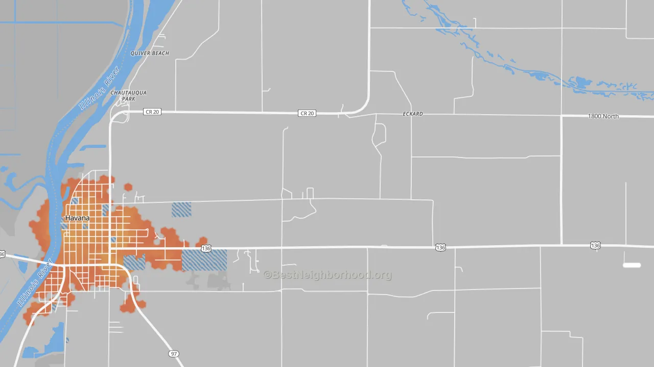 Bike Grade map of Eckard, IL