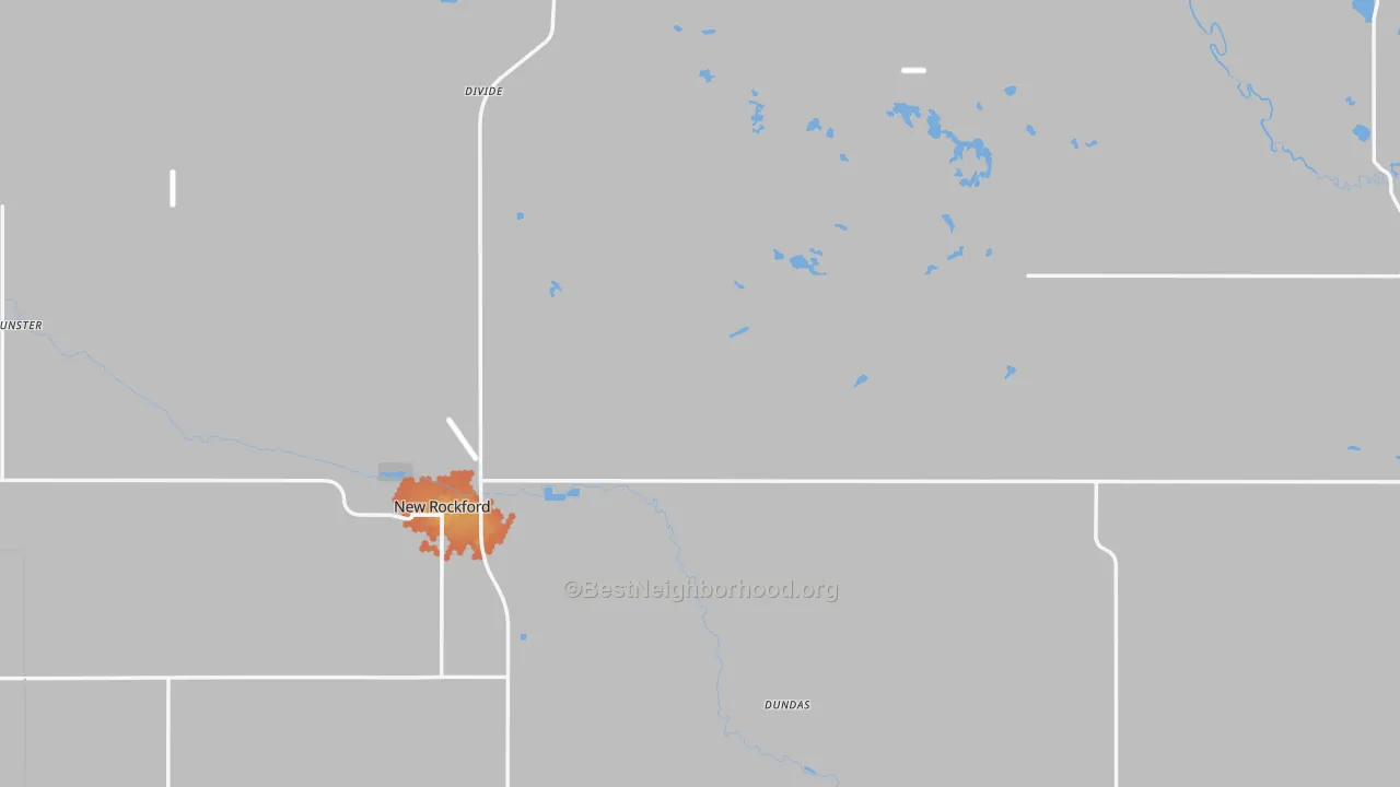 Bike Grade map of Eddy County, ND