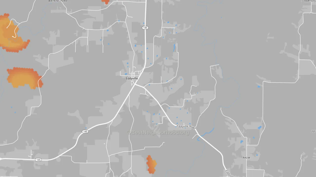 Bike Grade map of Eddyville, IL