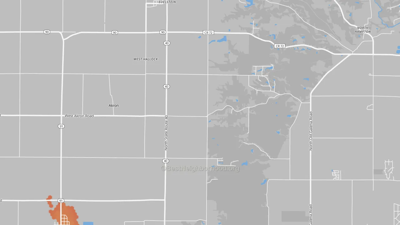 Bike Grade map of Edelstein, IL