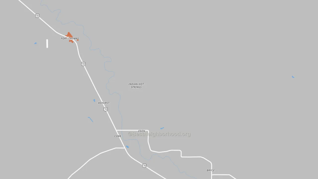 Bike Grade map of Eden, AZ
