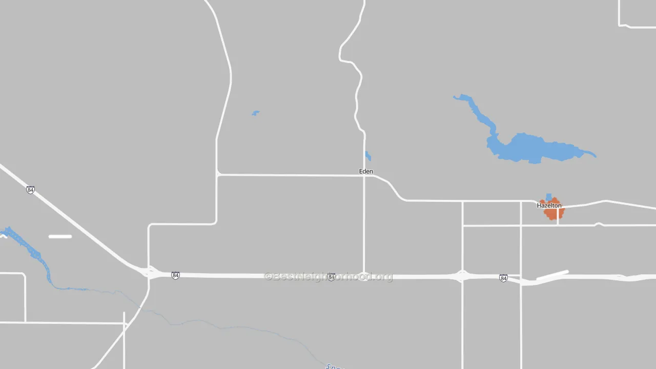 Bike Grade map of Eden, ID