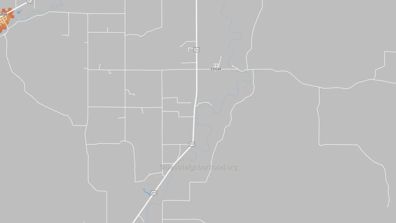 Bike Grade map of Edgar, MT