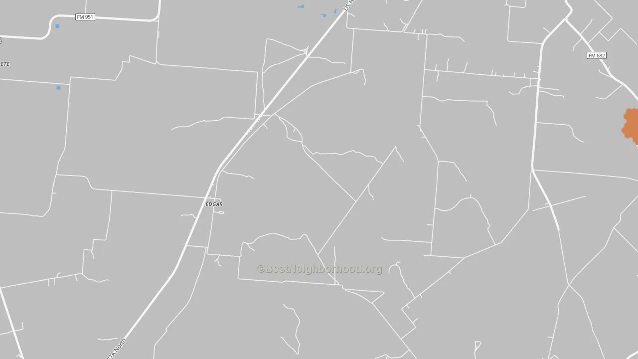 Bike Grade map of Edgar, TX