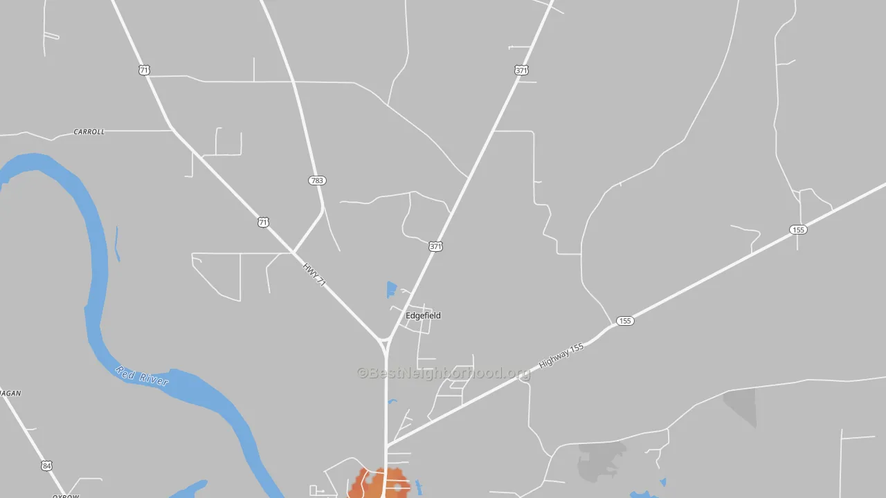 Bike Grade map of Edgefield, LA