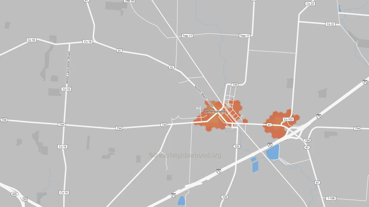 Bike Grade map of Edgefield, OH