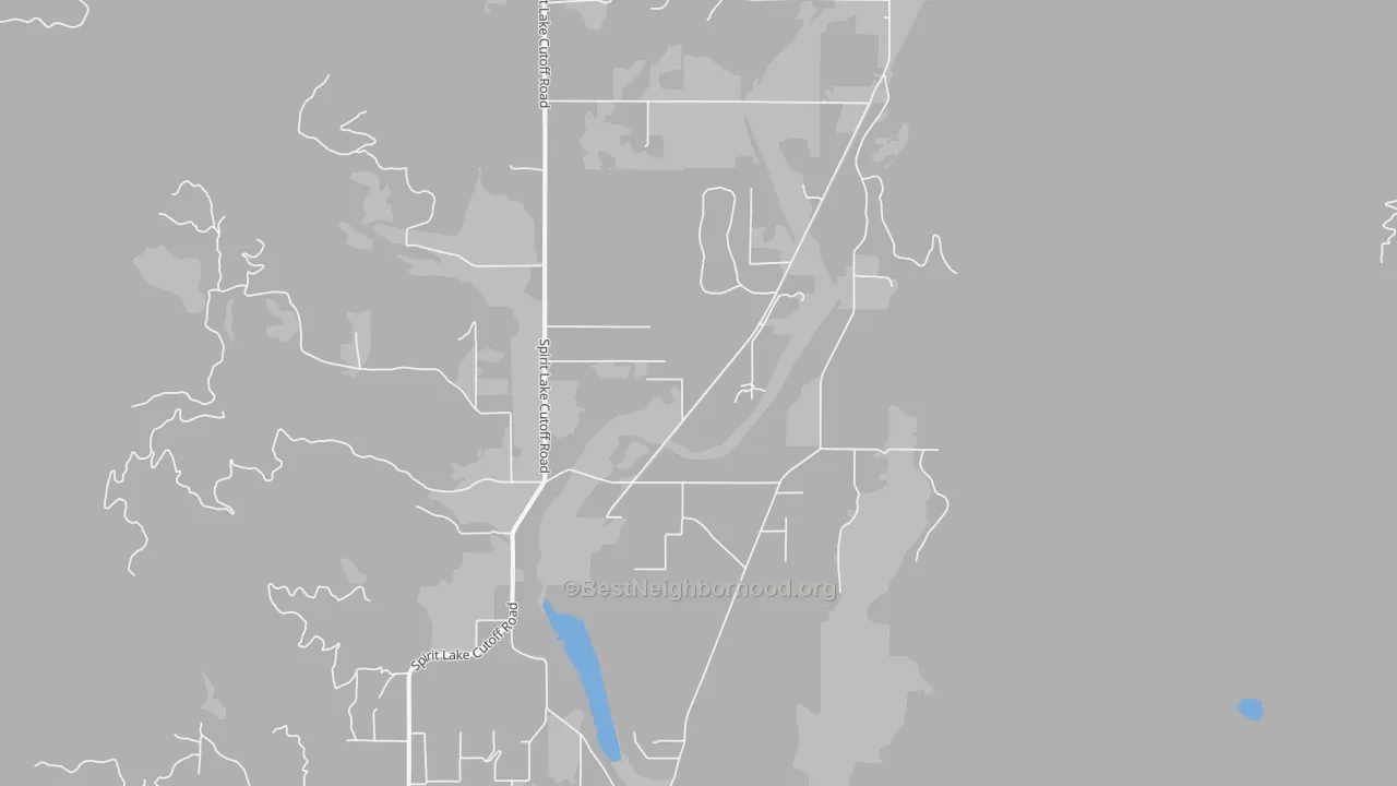Bike Grade map of Edgemere, ID