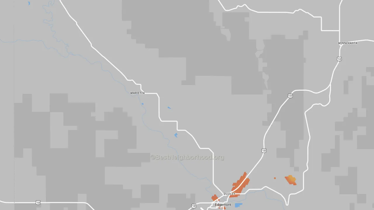 Bike Grade map of Edgemont, SD