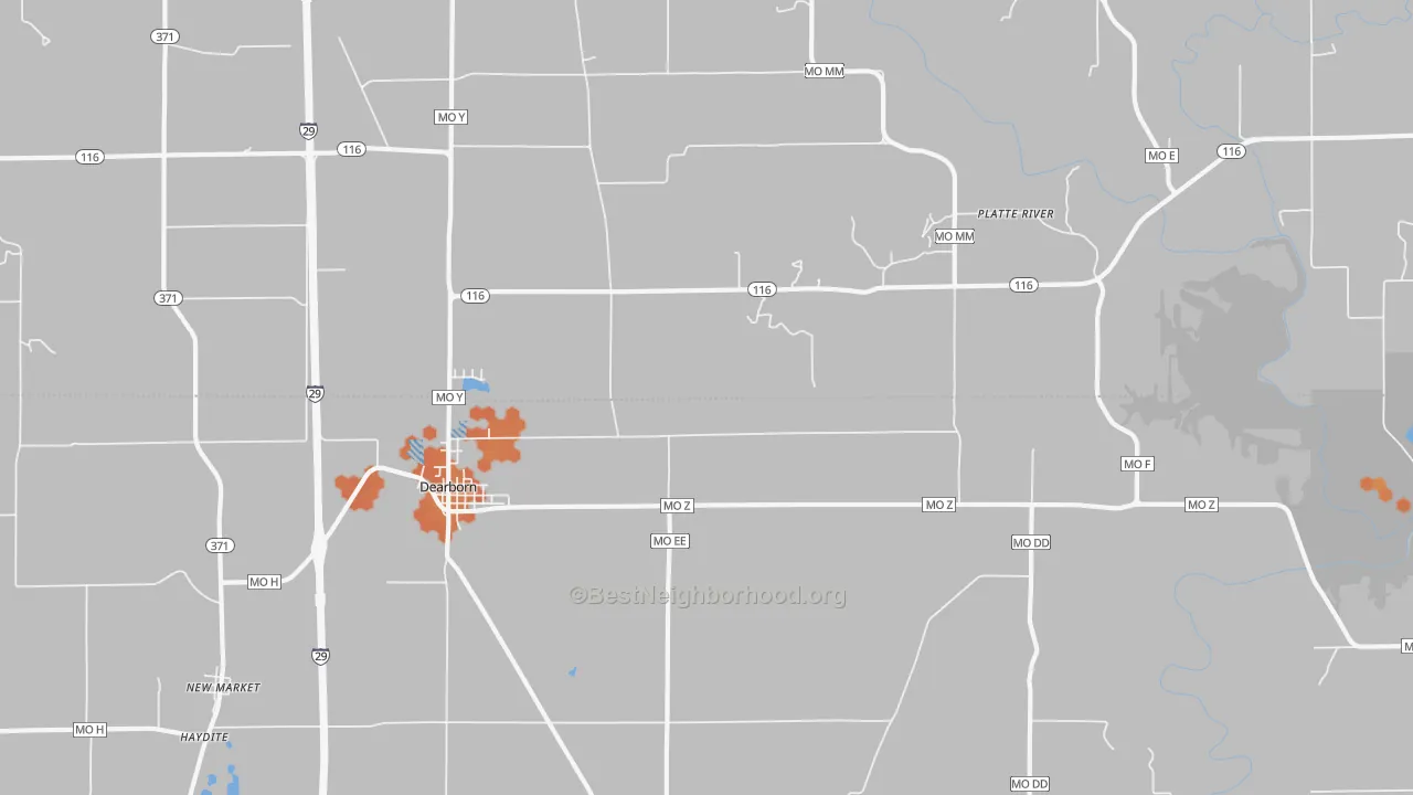 Bike Grade map of Edgerton Junction, MO