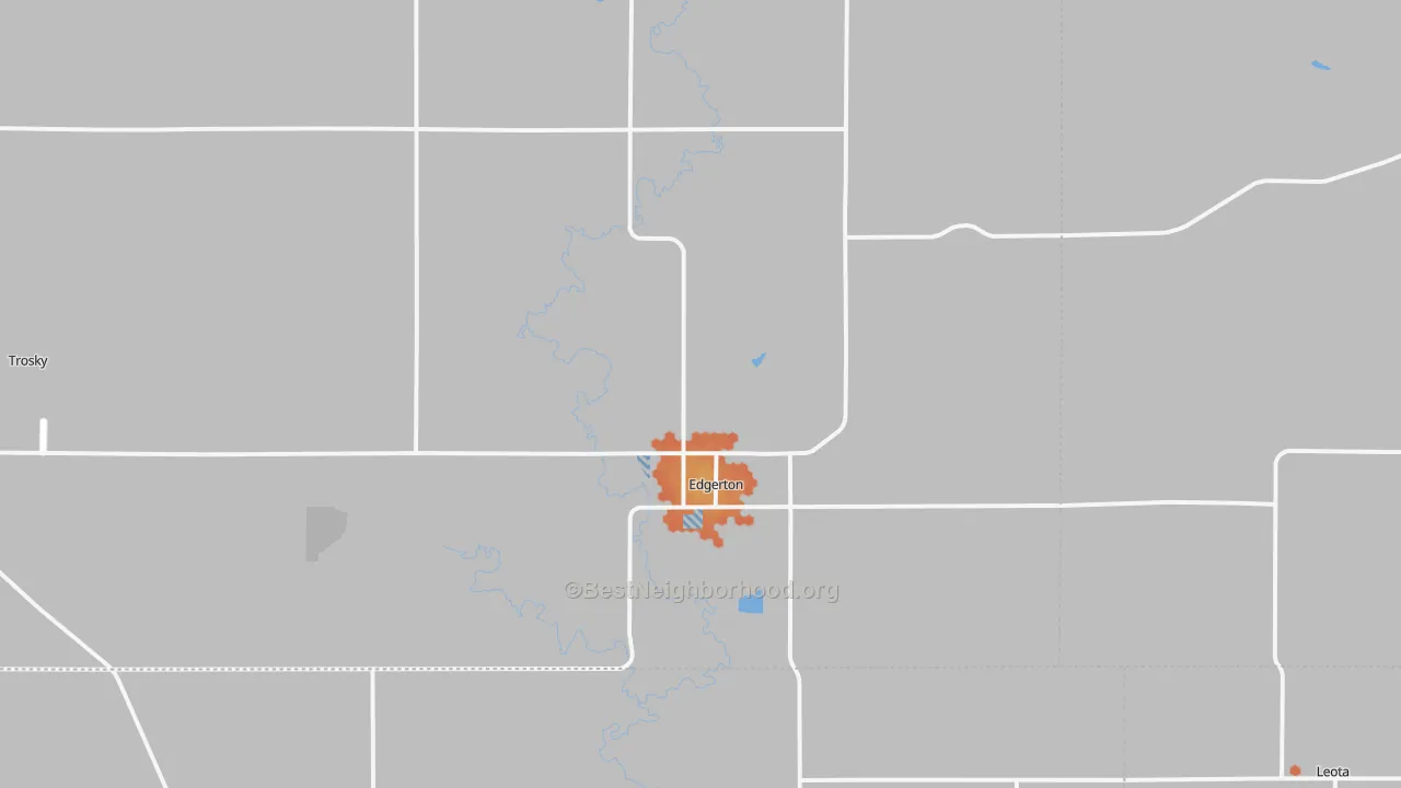 Bike Grade map of Edgerton, MN