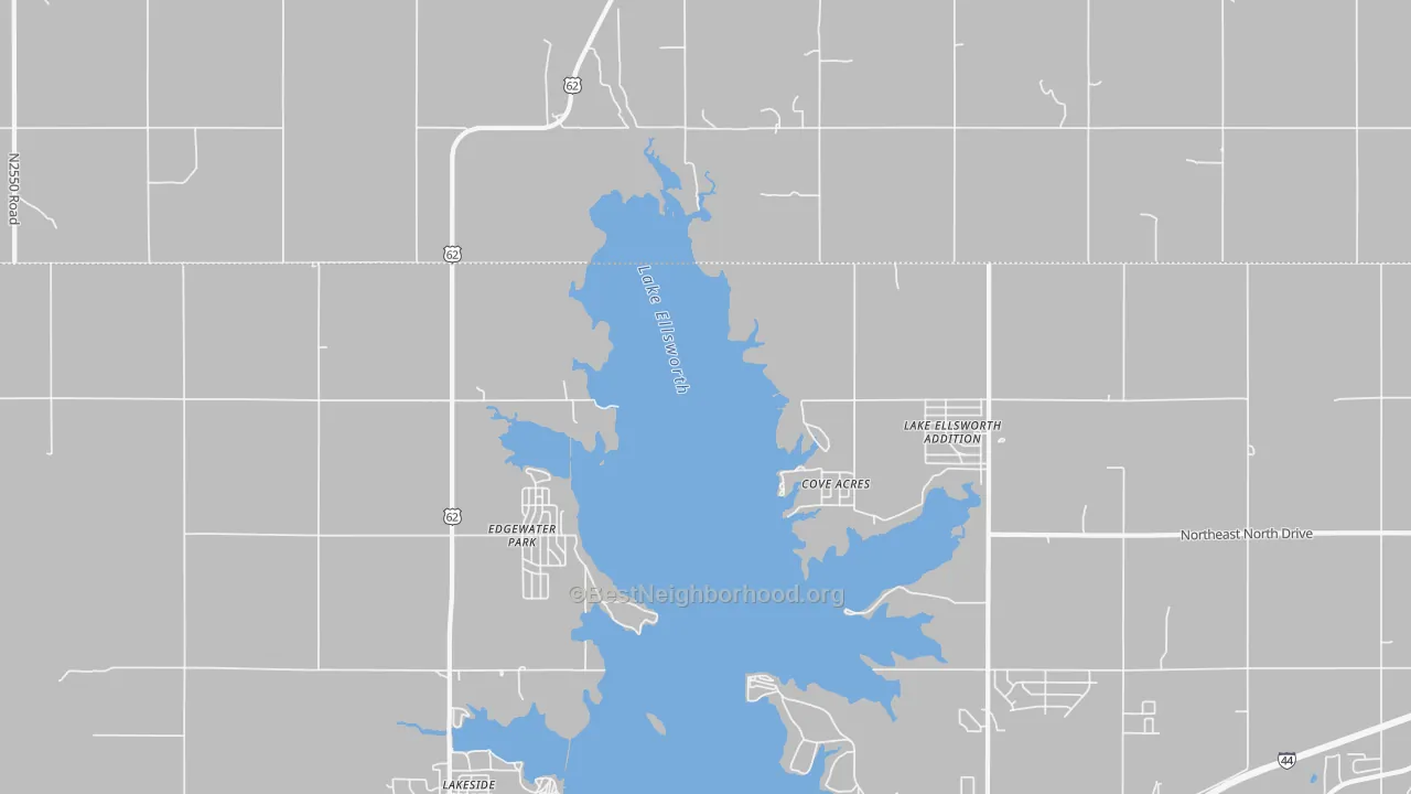 Bike Grade map of Edgewater Park, OK