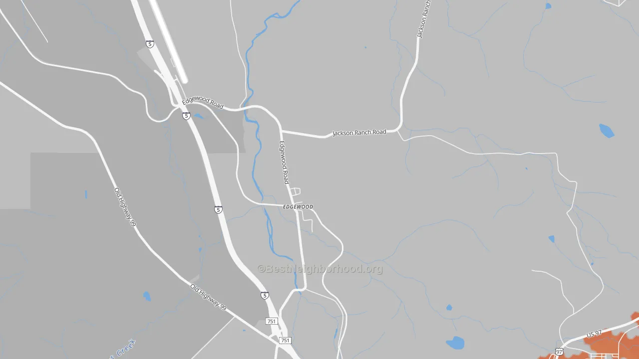 Bike Grade map of Edgewood, CA
