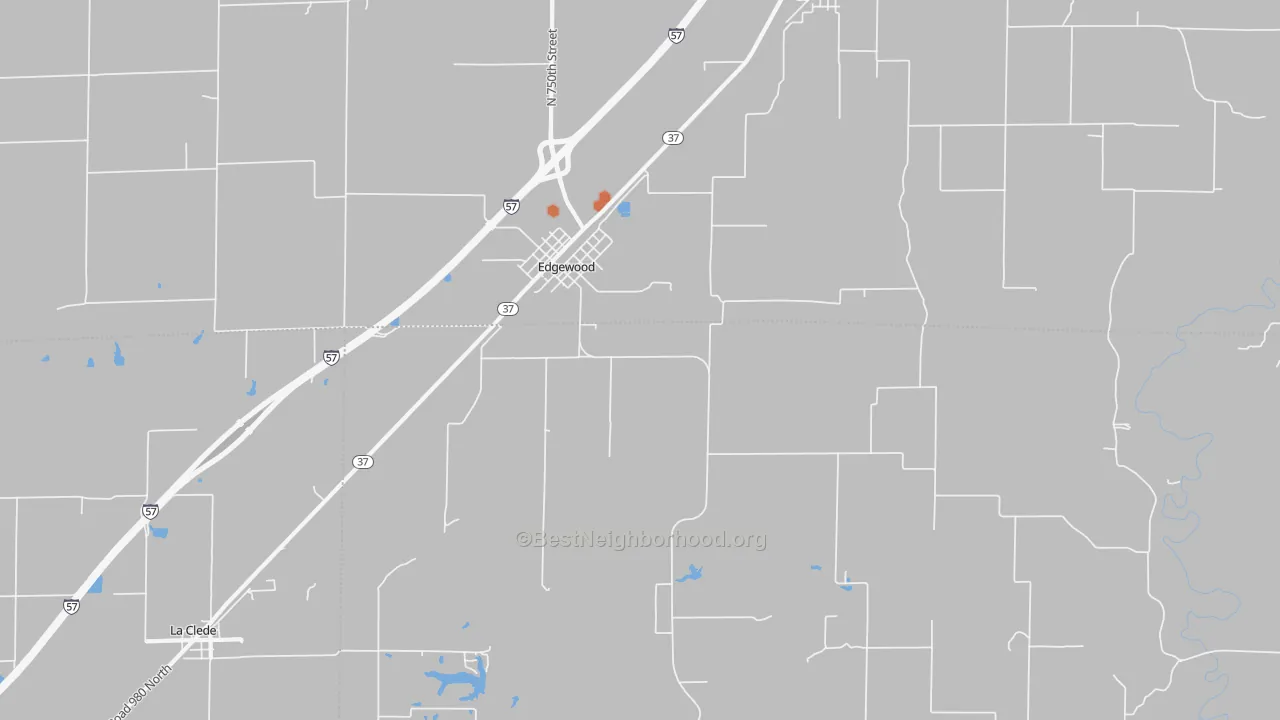Bike Grade map of Edgewood, IL