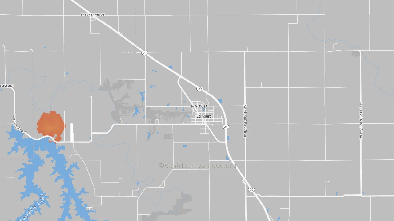 Bike Grade map of Edinburg, IL