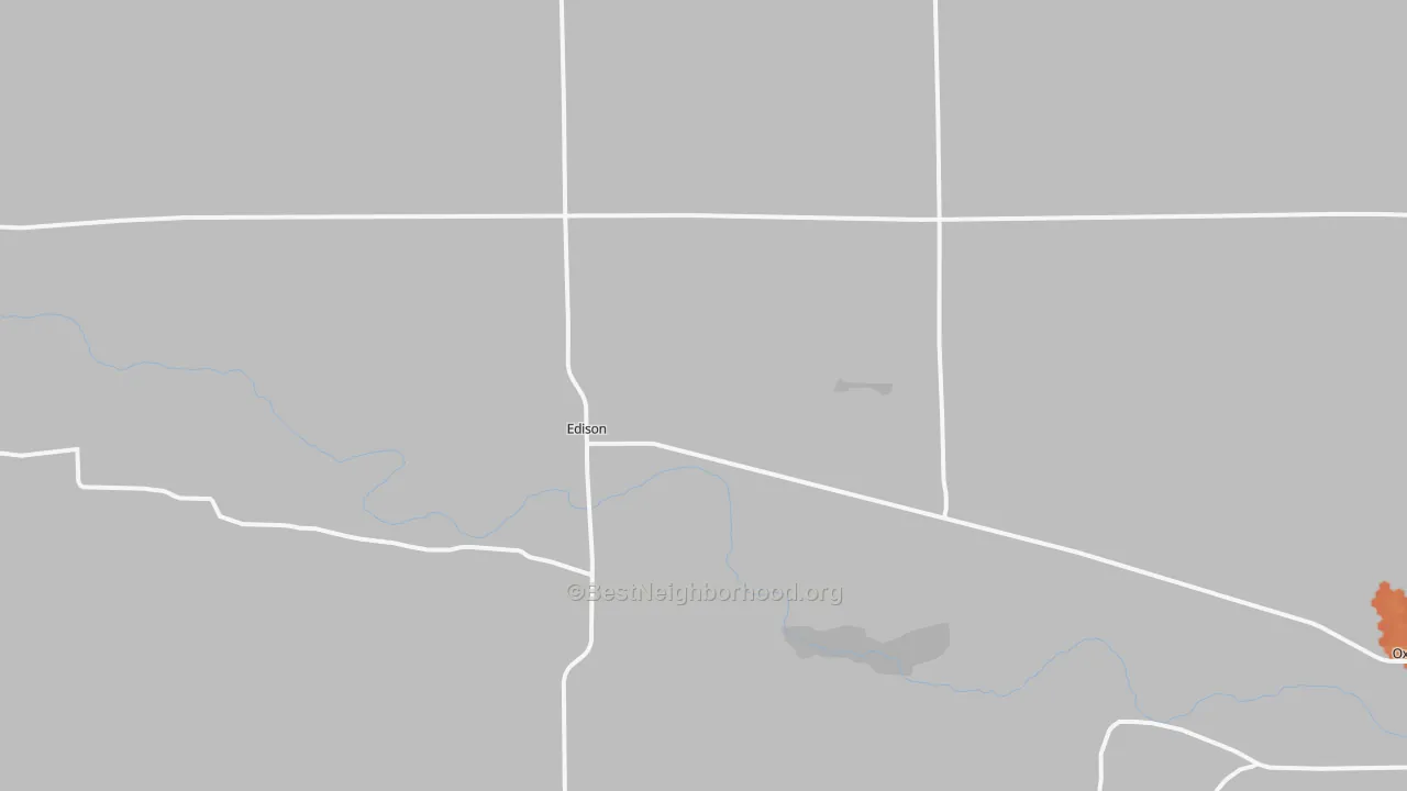 Bike Grade map of Edison, NE