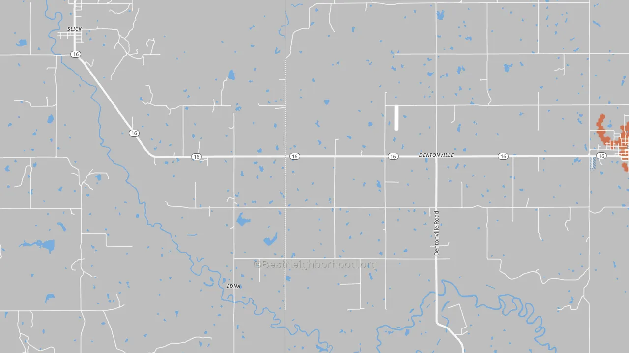 Bike Grade map of Edna, OK