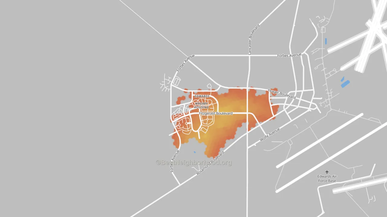 Bike Grade map of Edwards AFB, CA