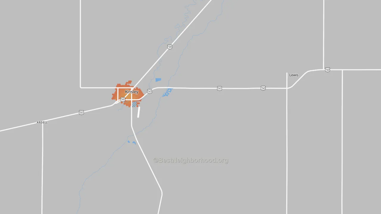 Bike Grade map of Edwards County, KS